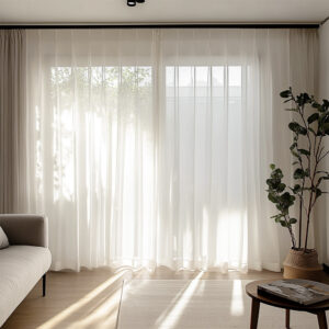 Perdea Matase Sintetica Ivory L6m/H2.60m cu Rejansa de 6cm