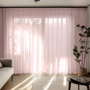 Perdea Matase Sintetica Roz