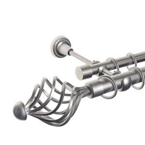 Navona – set galerie metalica dubla Crom Mat 25/19 mm