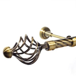 Navona- set galerie metalica simpla , teava Twister, Aur Antic 25 mm