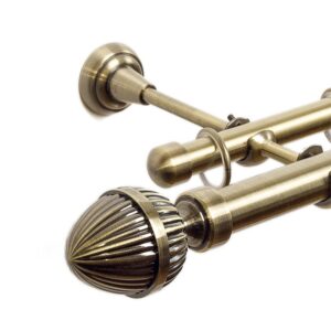 Odeon – set galerie metalica dubla Aur Antic 25/19 mm