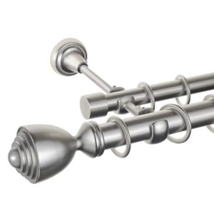 Palacio – set galerie metalica dubla Crom Mat  25/19 mm