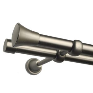 Prince – set galerie metalica dubla Crom Mat 19 mm