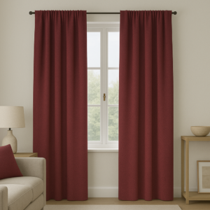 Draperie de Textura Groasa 80% Blackout Sankt Petersburg  Burgundy
