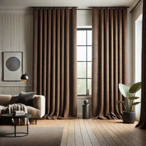 Draperie de Textura Groasa 80% Blackout Sankt Petersburg Maro