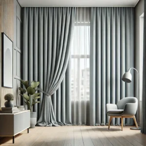 Draperie de Textura Groasa 80% Blackout Sankt Petersburg Gri Silver