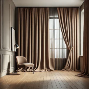 Draperie de Textura Groasa 80% Blackout Sankt Petersburg Bej Auriu