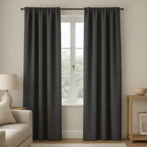 Draperie de Textura Groasa 80% Blackout Sankt Petersburg Gri Grafit