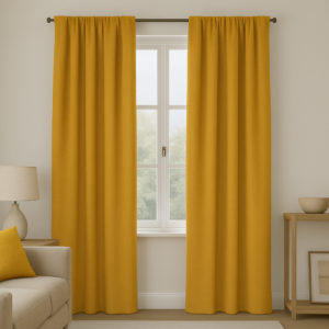 Draperie de Textura Groasa 80% Blackout Sankt Petersburg  Galben