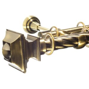 Verdi- – set galerie metalica dubla , teava twister Aur Antic 25/19 mm