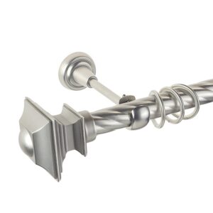 Verdi – set galerie metalica simpla, teava Twister, Crom Mat  25 mm