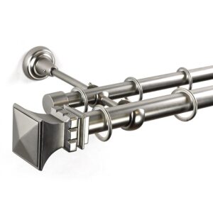 Verona – set galerie metalica dubla Crom Mat 25/19 mm