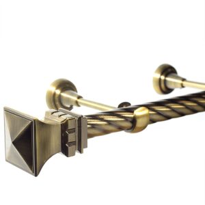 Verona- set galerie metalica simpla , teava Twister, Aur Antic 25 mm