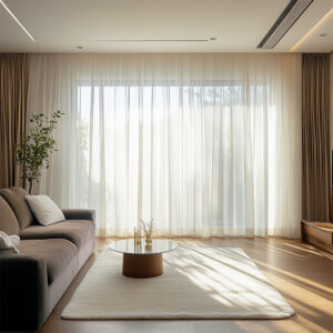 Perdea Voal Ivory L4.5m/H2.50 m  cu Capse