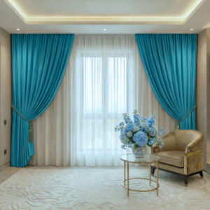 Draperie de Textura Groasa Yemen 80% Blackout  Bleo Deschis