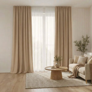 Draperie de Textura Groasa Yemen 80% Blackout Bej
