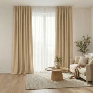 Draperie de Textura Groasa Yemen 80% Blackout Auriu