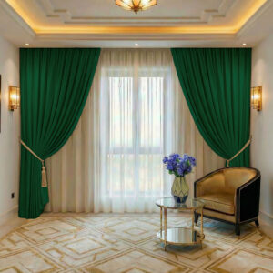 Draperie de Textura Groasa Yemen 80% Blackout  Verde