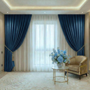 Draperie de Textura Groasa Yemen 80% Blackout Bleomarin