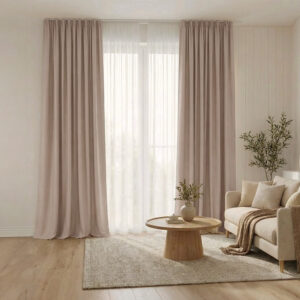 Draperie de Textura Groasa Yemen 80% Blackout Bej Light