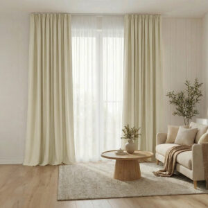 Draperie de Textura Groasa Yemen 80% Blackout Ivory