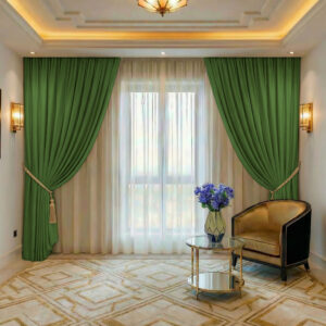 Draperie de Textura Groasa Yemen 80% Blackout  Verde Iarba