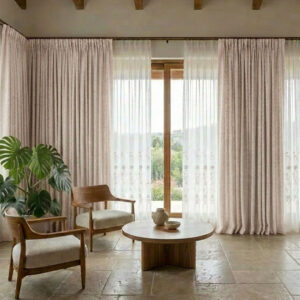 Draperie de Textura Groasa 90% Blackout Yildiz Bej Nisipiu