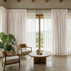 Draperie de Textura Groasa 90% Blackout Yildiz Crem/Bej